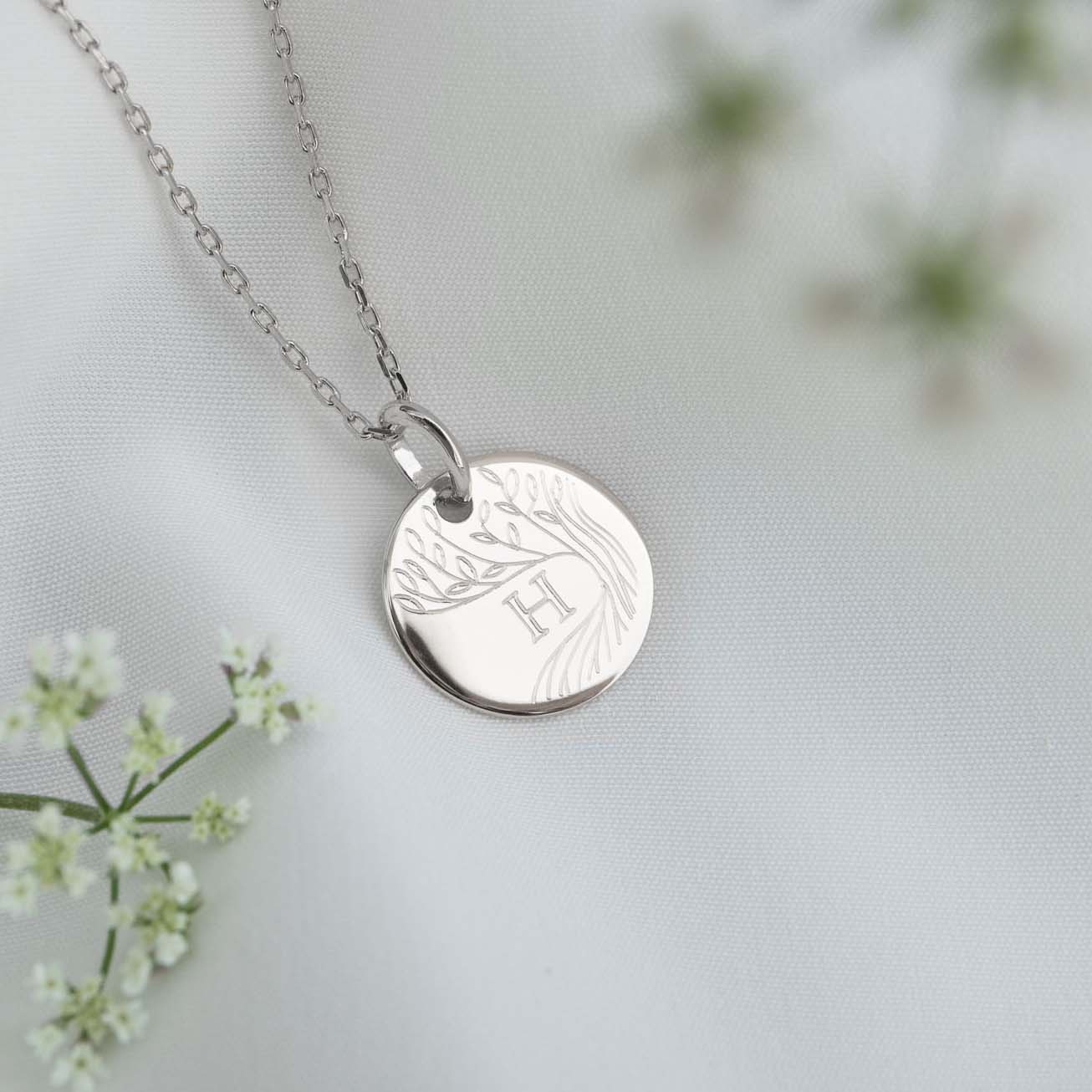 Medalla de bautizo <i>Arbol de la vida</i> - plata