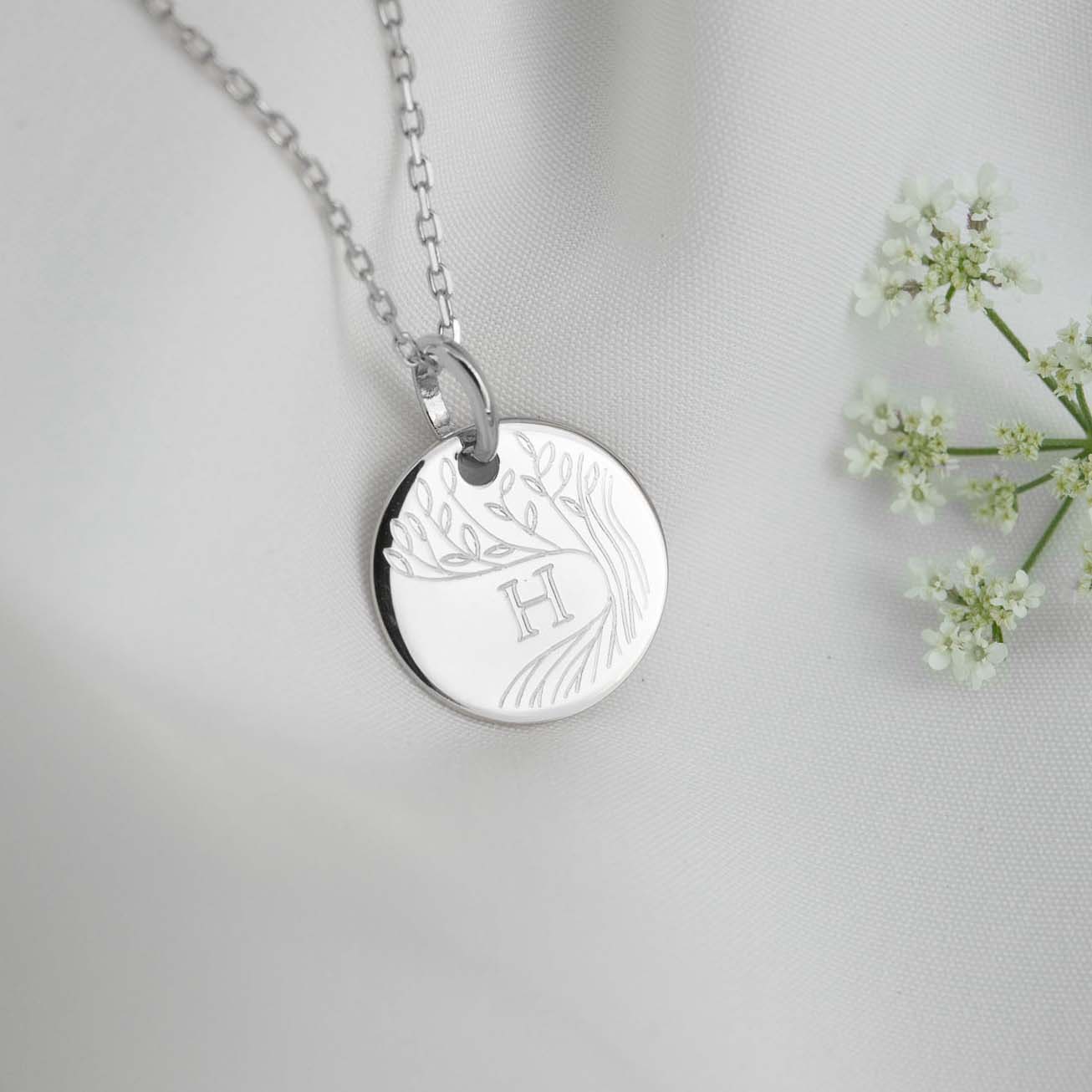 Medalla de bautizo <i>Arbol de la vida</i> - plata